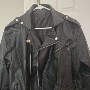 Men's Black Faux Leather Jacket